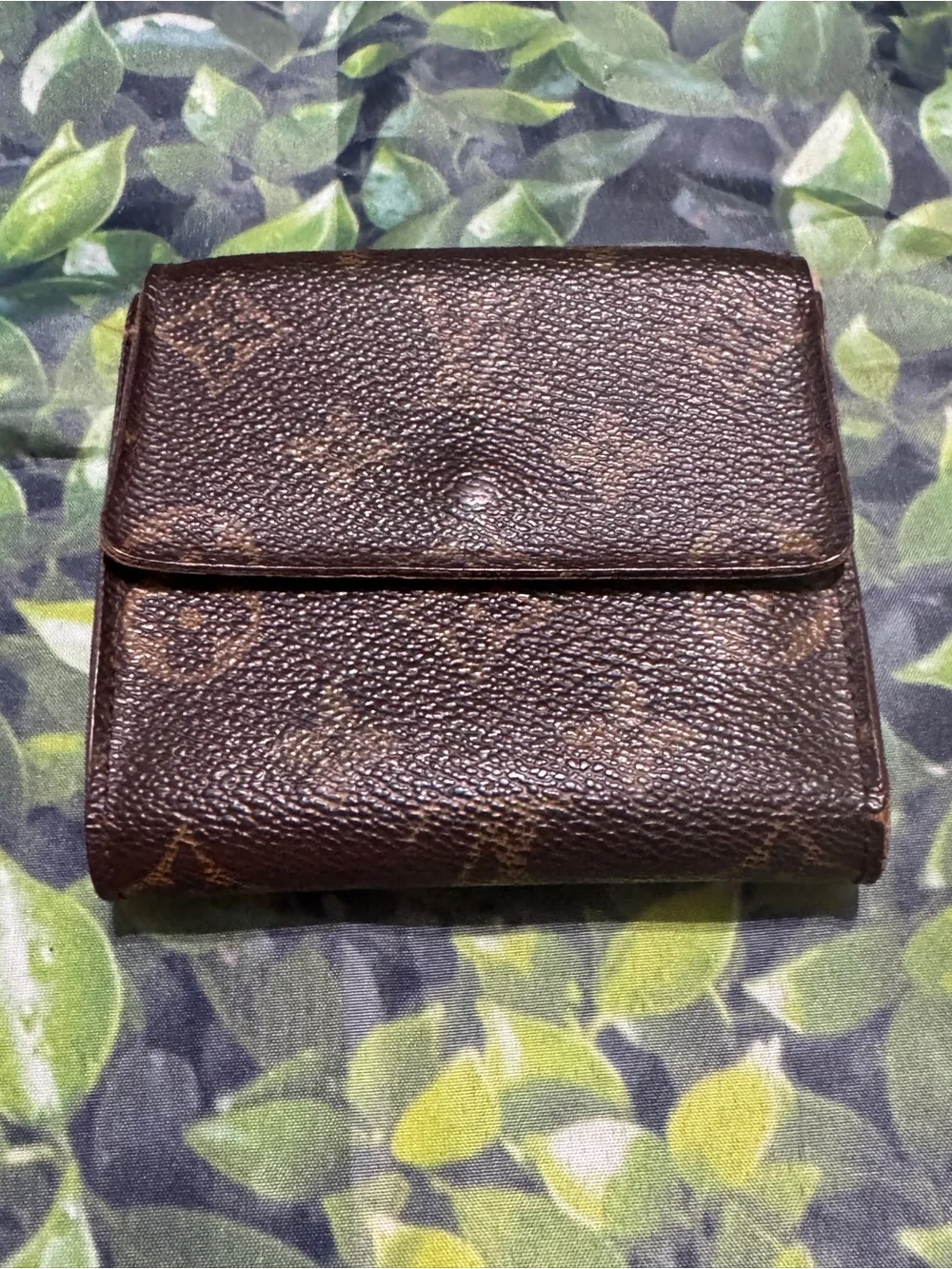 Louis Vuitton Brown Monogram Compact Wallet with Snap